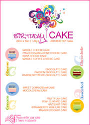 Birthday cake Menu