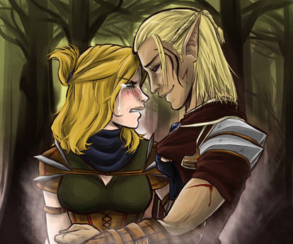 Aura and Zevran - by Y-n-Y