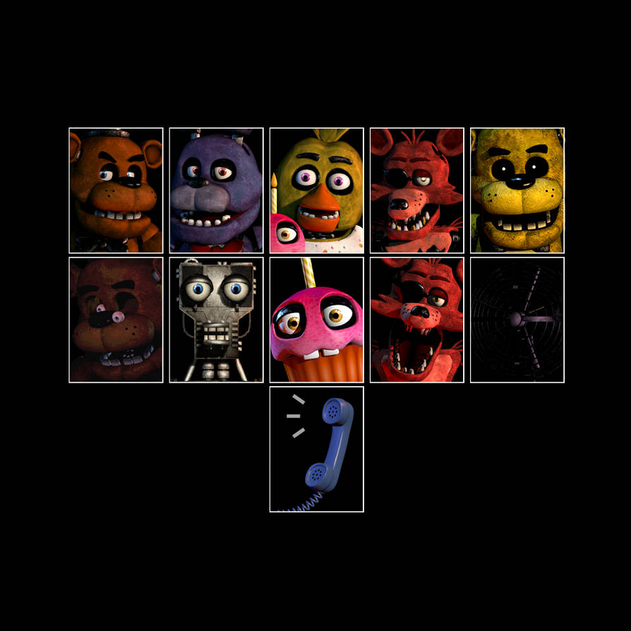 FNAF 1 Charater Roster by Weatfeels on DeviantArt