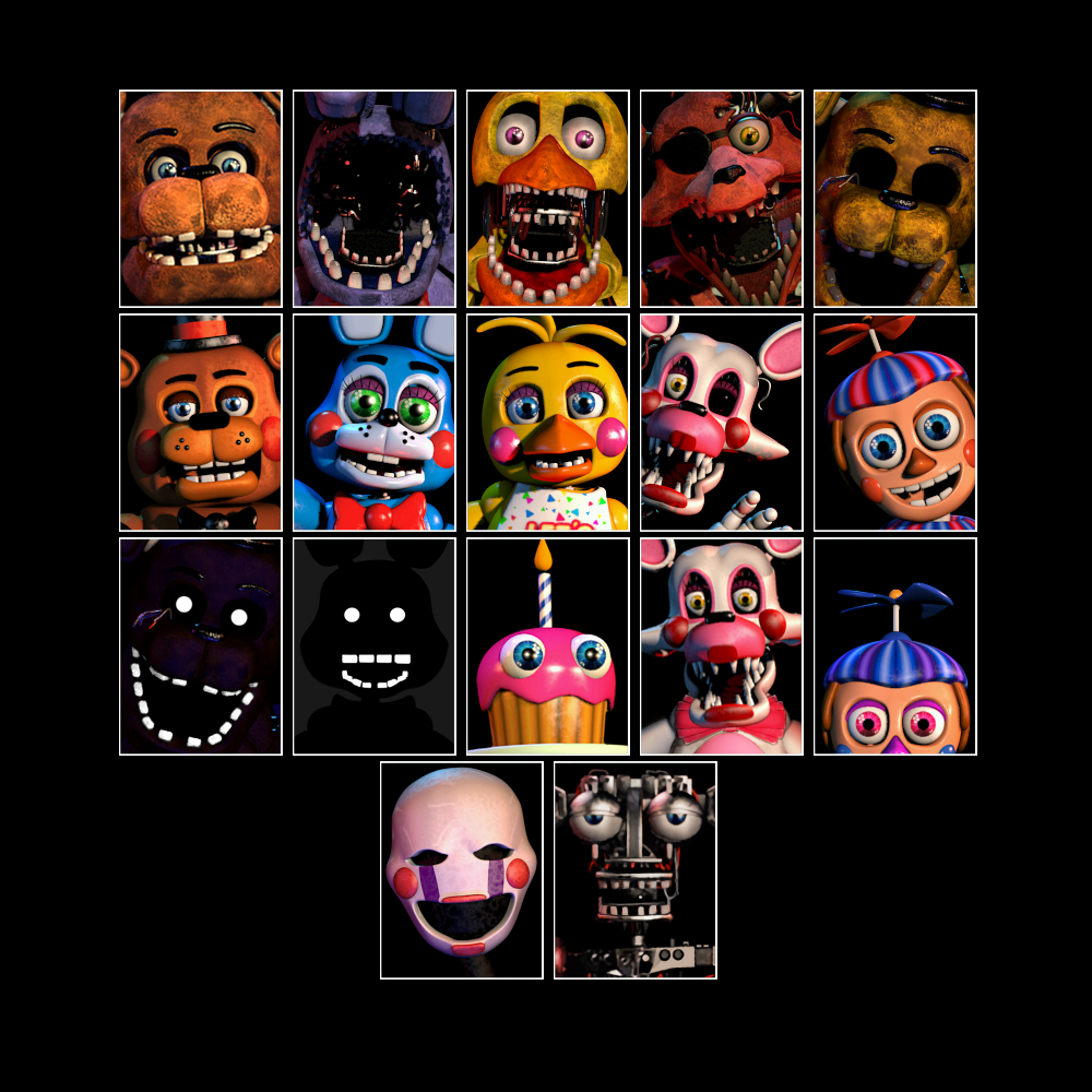 FNAF 2 Charater Roster by Weatfeels on DeviantArt