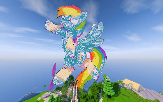 Giant Rainbow Dash in Socks2 | Minecraft Pixel Art