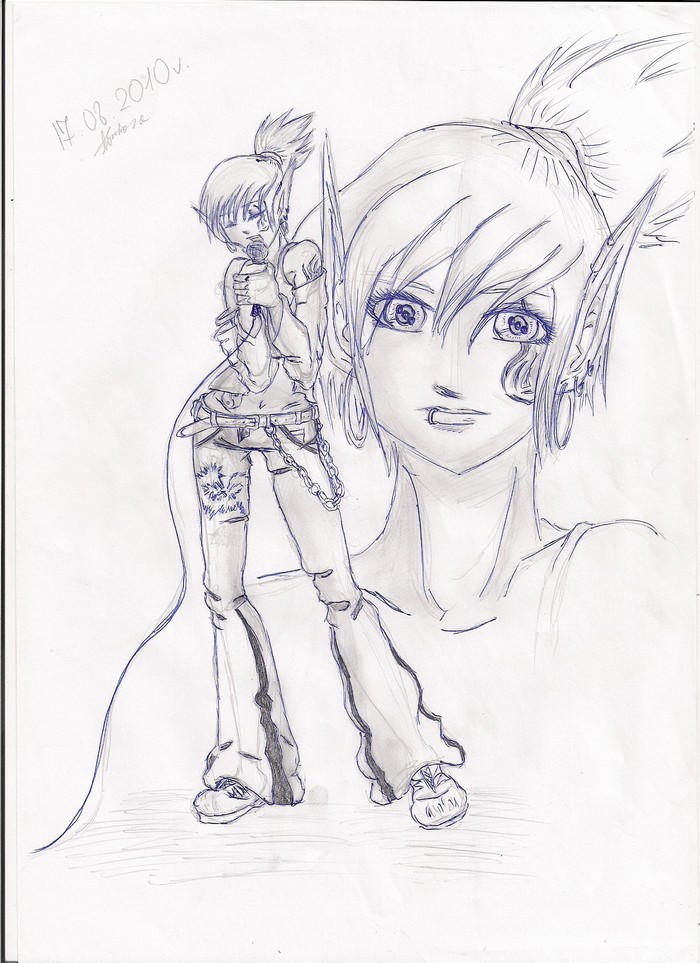 Singer Elf by Okaminu on DeviantArt