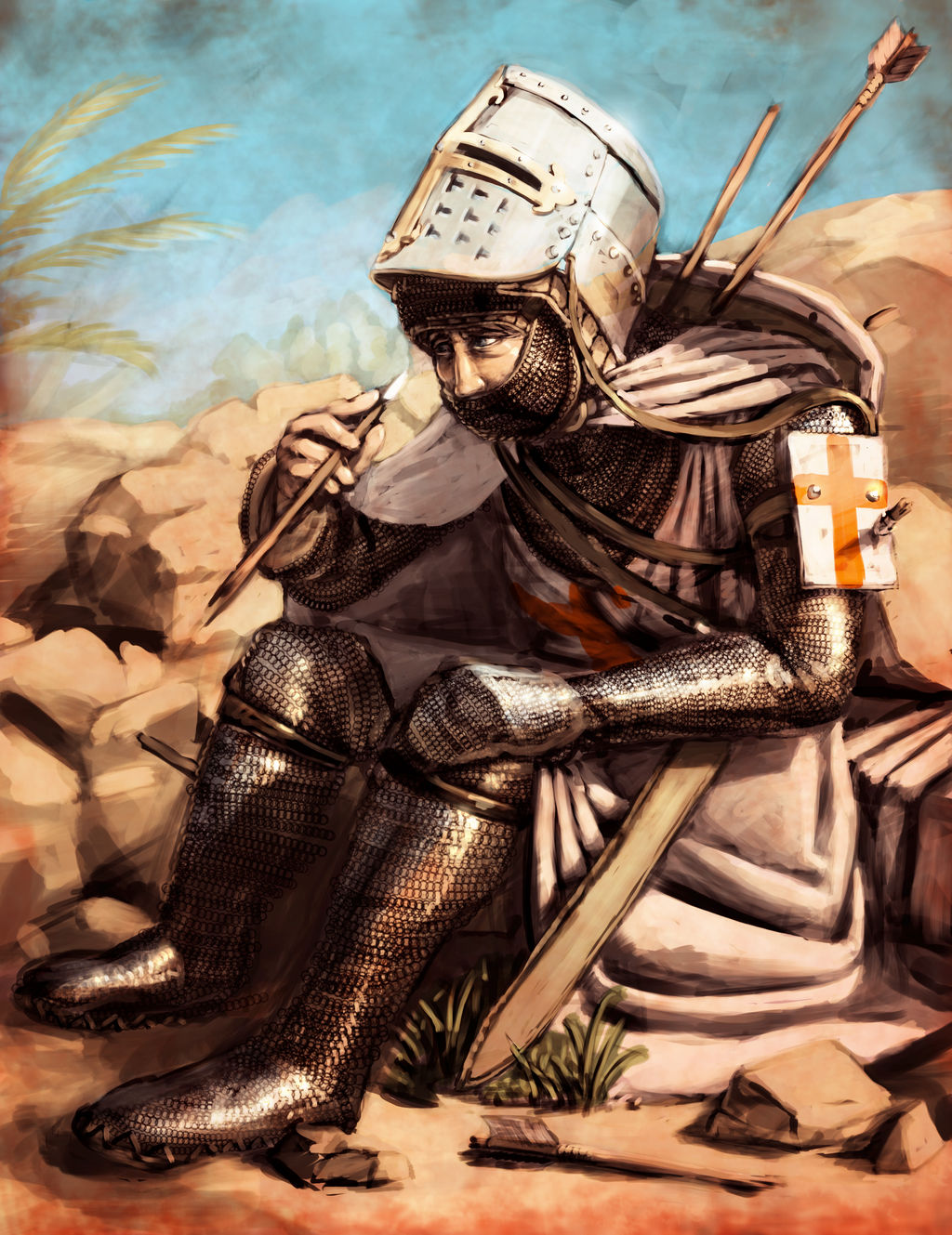 Crusader Resting by LordGood on DeviantArt