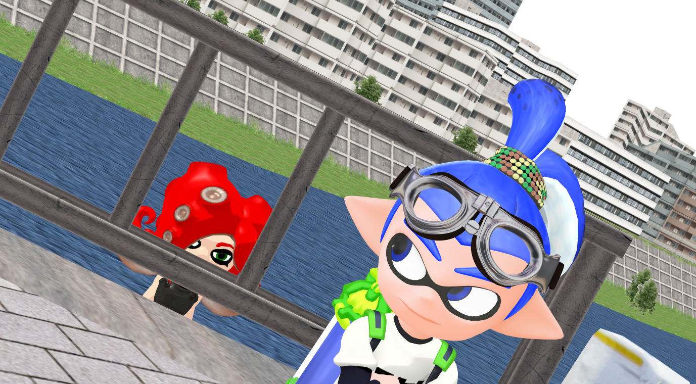 Blue Ringed Octoling MMD Splatoon: Blue and Octoling by Mirai-Digi on DeviantArt