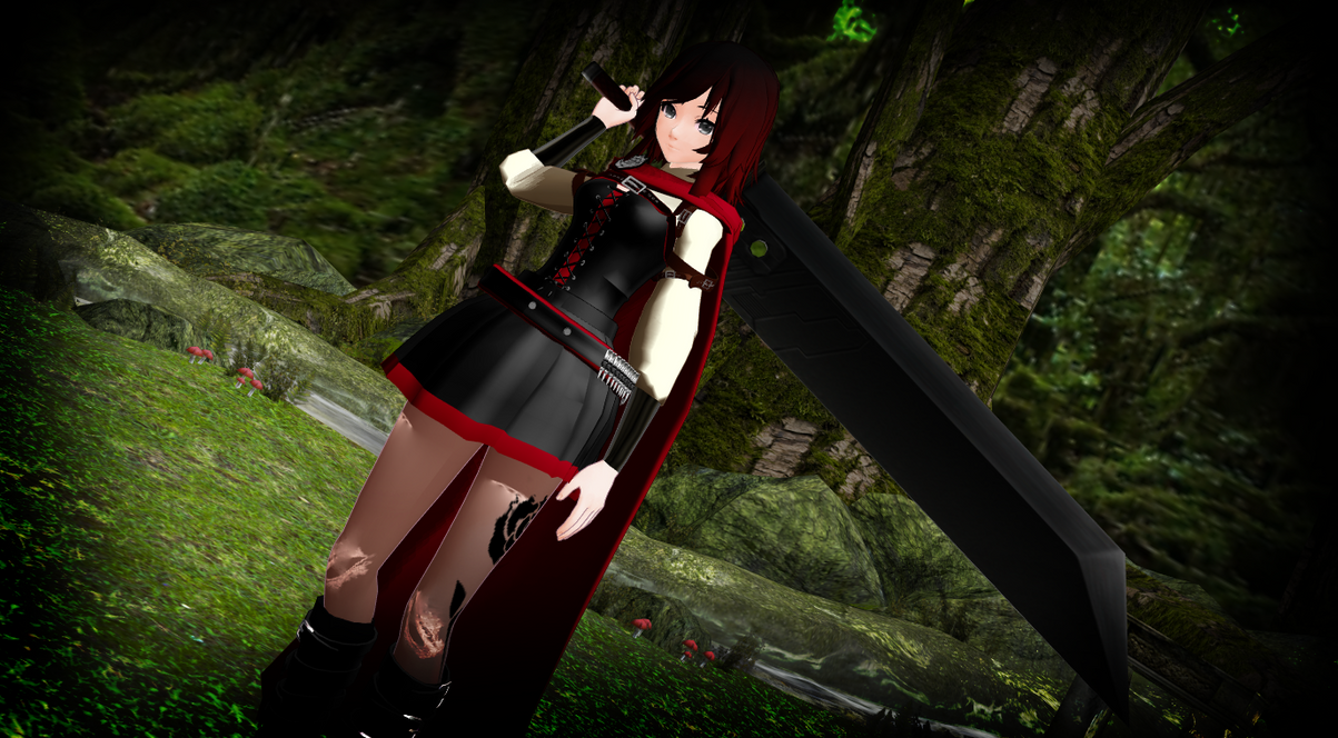 Ruby Sword Maser RWBY: Ruby Wielding Buster Sword by Mirai-Digi on DeviantArt