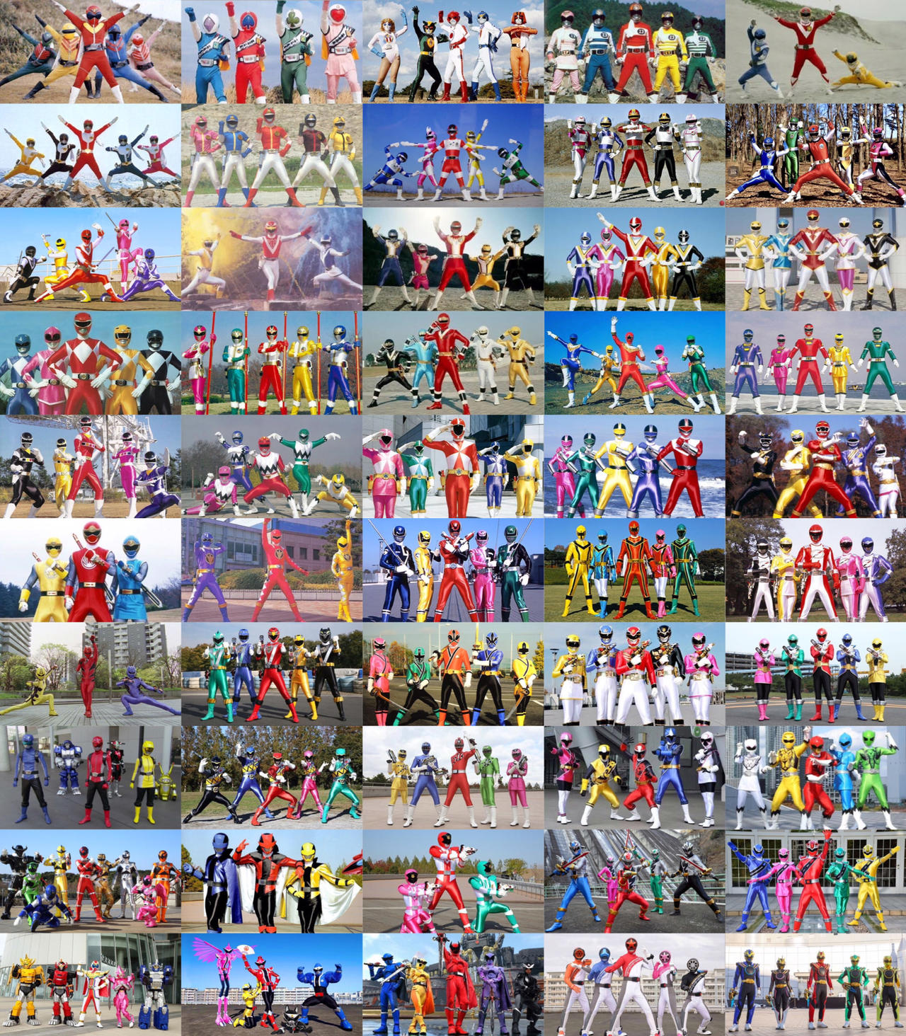 Every Main Super Sentai Team from 1975 - 2025 by lenn321 on DeviantArt