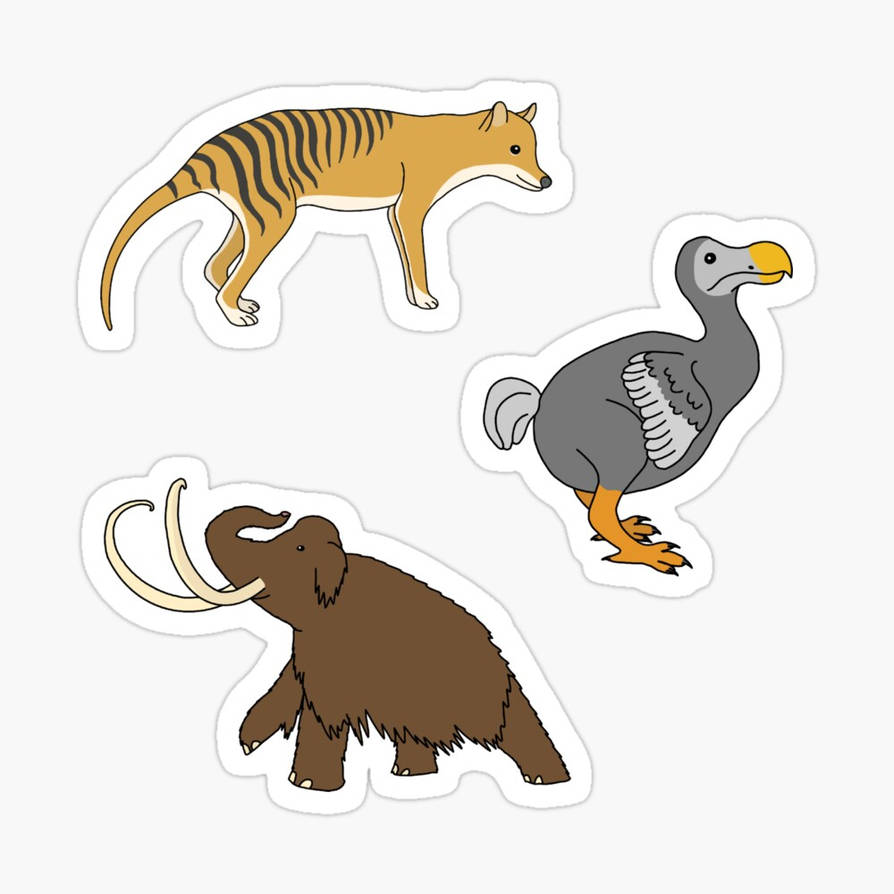 Exticnt Sticker Extinct Animals sticker by Leapingdoeartist on DeviantArt