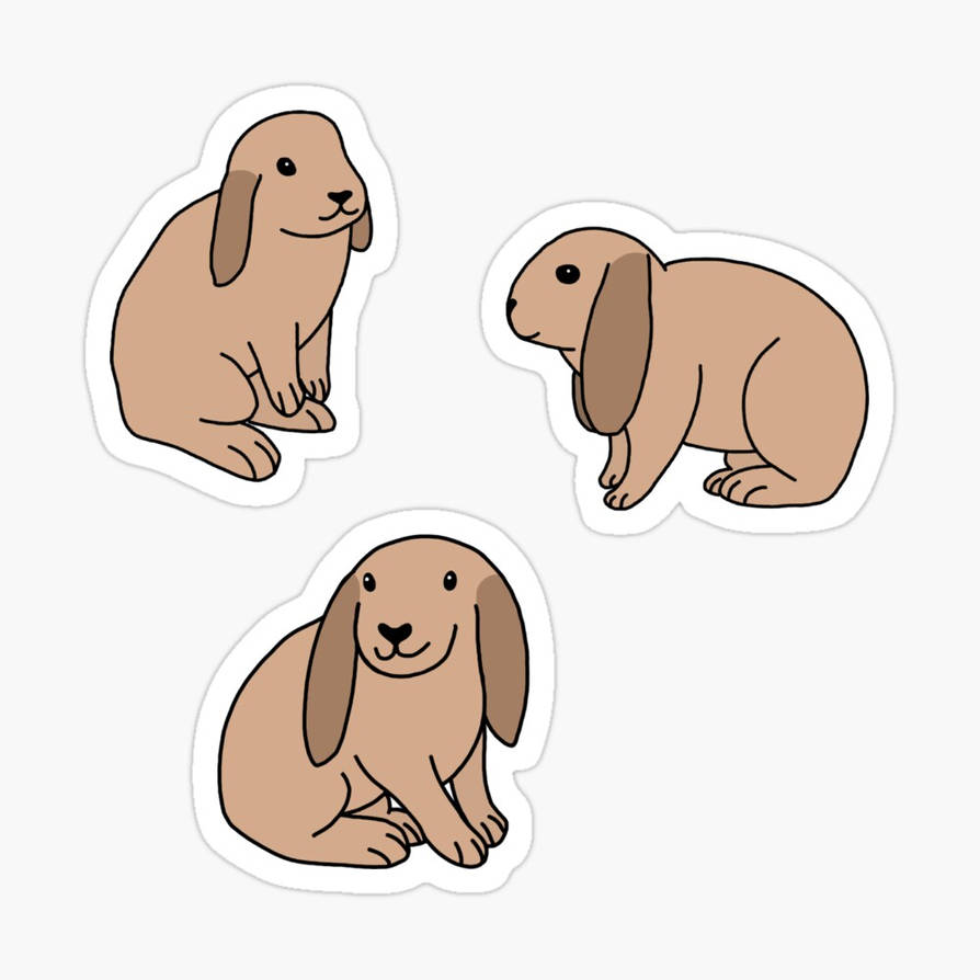 Deviantart Floppy Rabbit Floppy eared bunnies sticker by Leapingdoeartist on DeviantArt