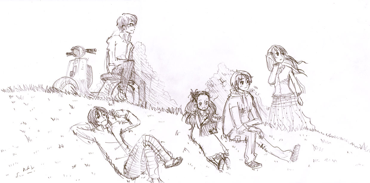 honey and clover sketch