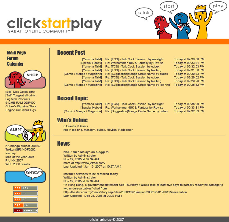clickstartplay website design