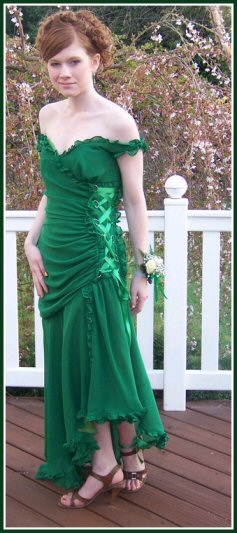 Green Flamingo Prom Dress