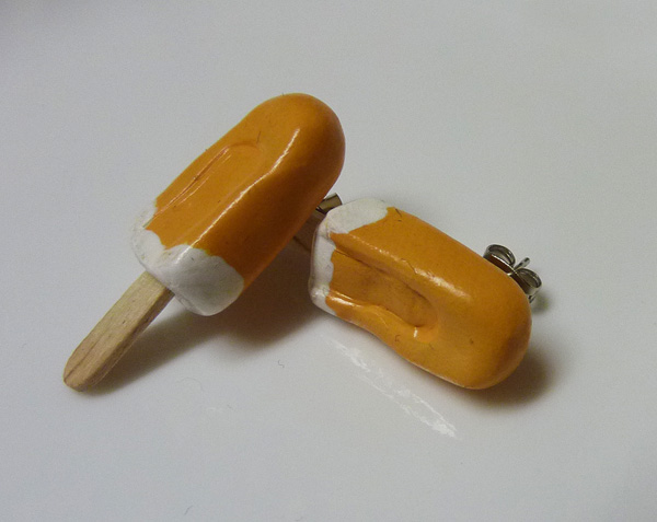 Creamsicle earrings