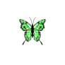 Pixel Butterfly Page doll - Green