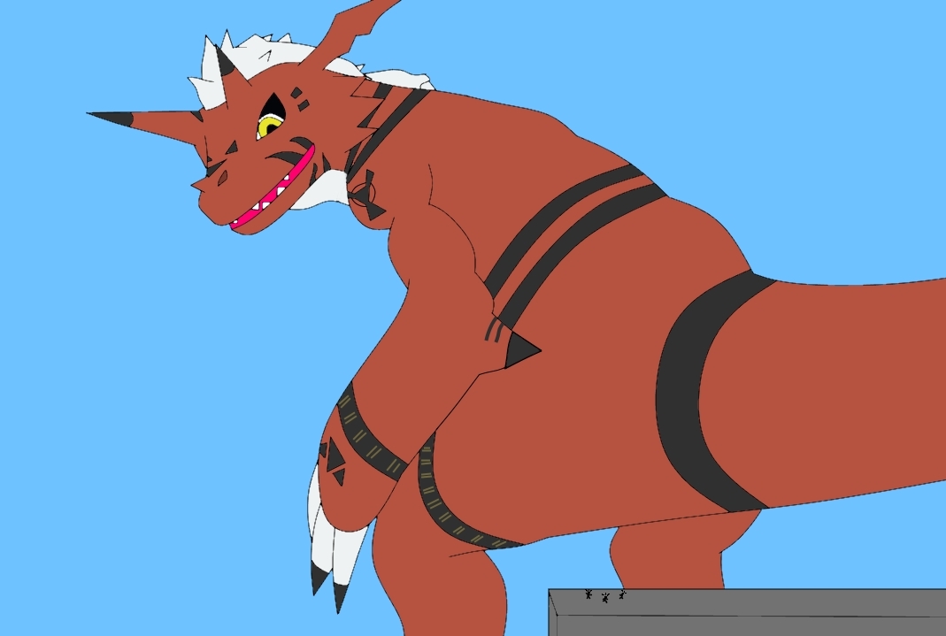 Macro Growlmon butt