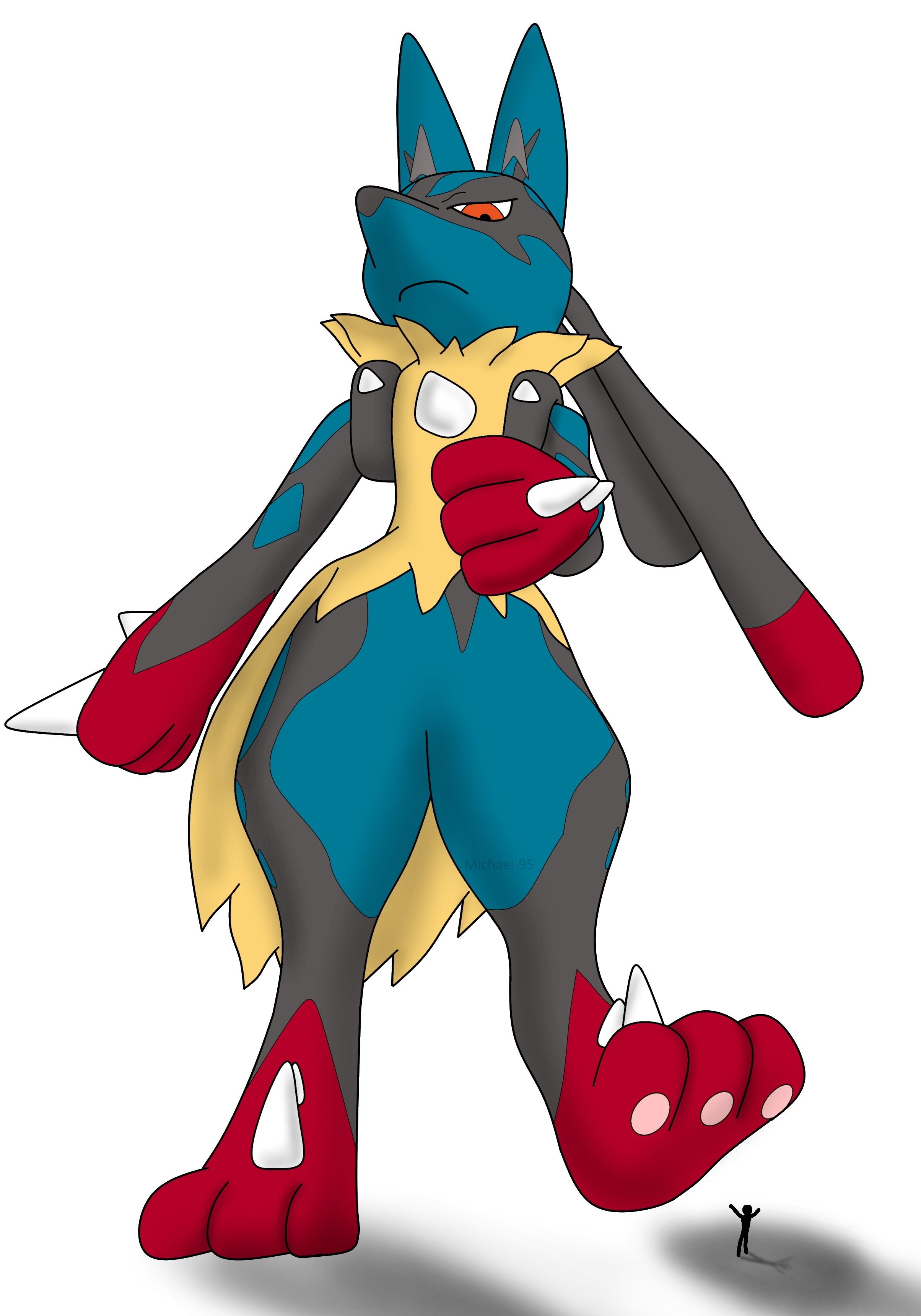 Mega Lucario in Pokemon FireRed by 0XinsertclevernameX0 on DeviantArt