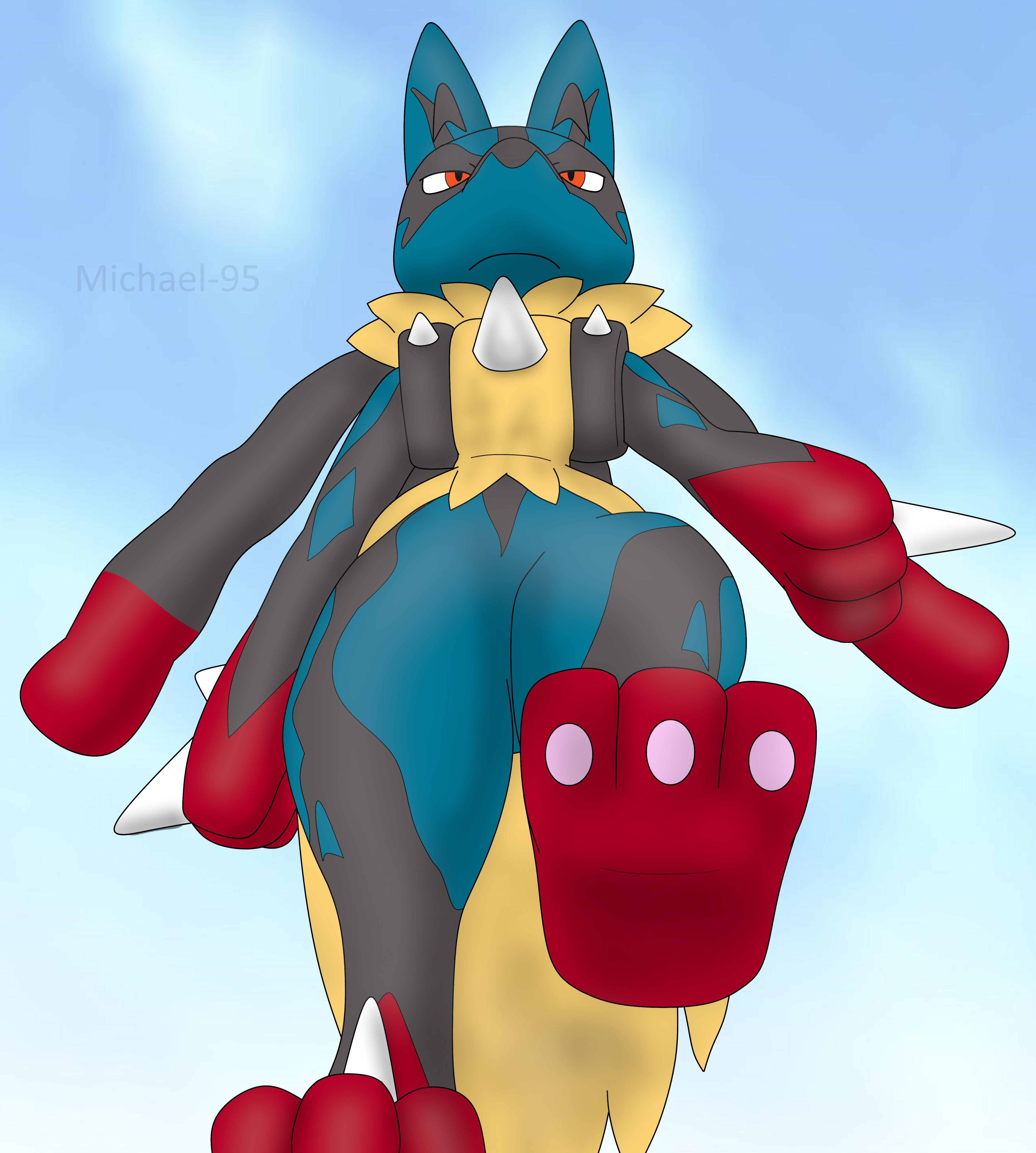 Shiny Lucario (+Mega) + Goofy (Disney) by shawarmachine on DeviantArt