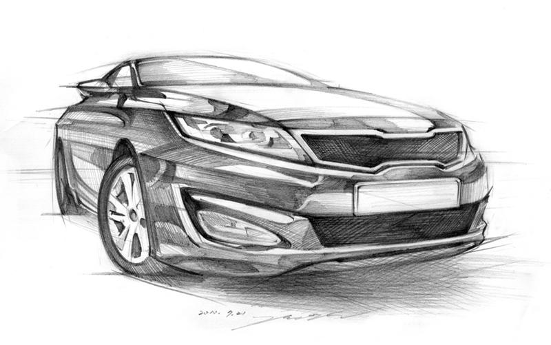 KIA K5 Car Sketch Practice by darkdamage on DeviantArt