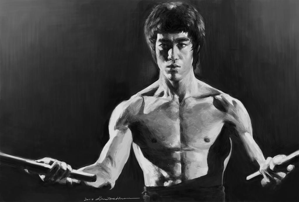 Bruce Lee in Enter the Dragon by darkdamage