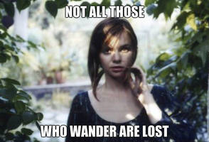 not all those who wander are lost