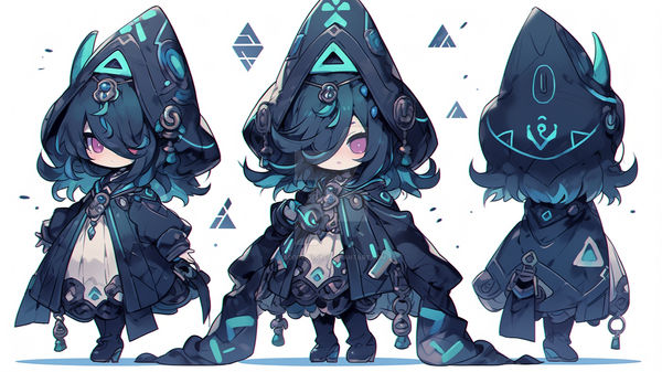 Chibi Vers Geometric Chibi (402) by Adopt-verse on DeviantArt