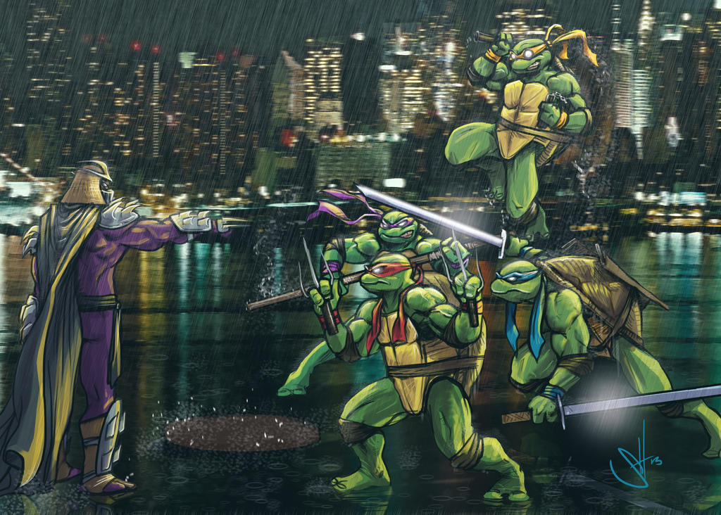 Ninja Turtles Drawing by Scott See