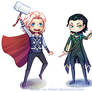 Thor and Loki chibis
