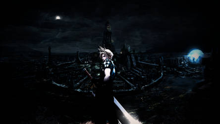 Wallpaper Cloud Strife - Midgar FFVII