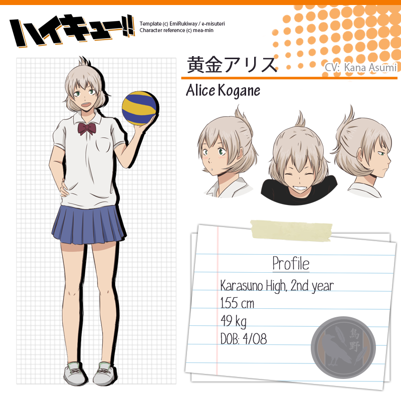 images Haikyuu Oc Karasuno haikyuu oc alice kogane by mea min on