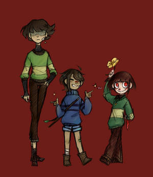 kris, frisk and chara