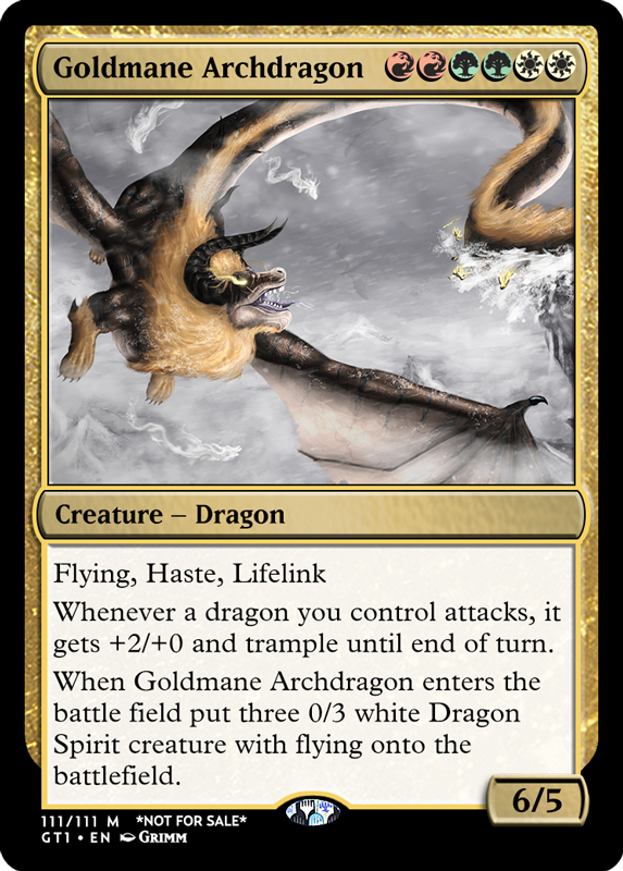 Goldmane Archdragon - MtG Card