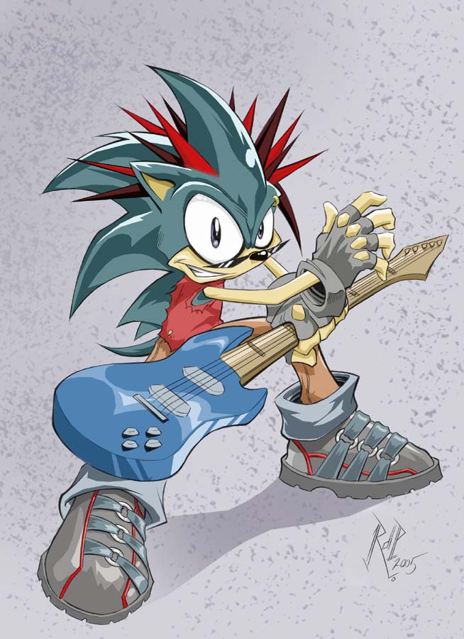 Retro- the 80s rocker hedgehog