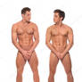 Two Embarrassed Naked Men