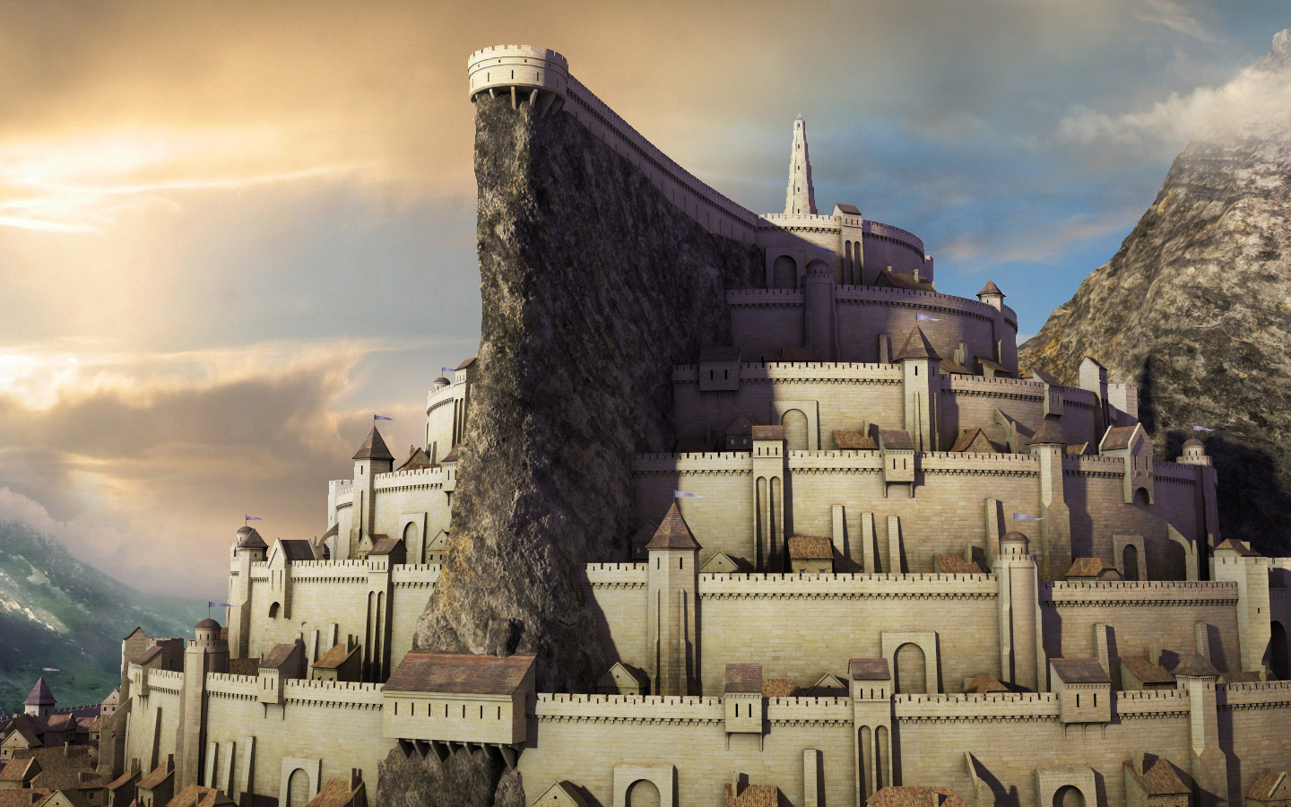 Minas Tirith, The White City of Gondor by Produckarts on DeviantArt