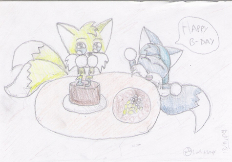 Tails birthday original draw