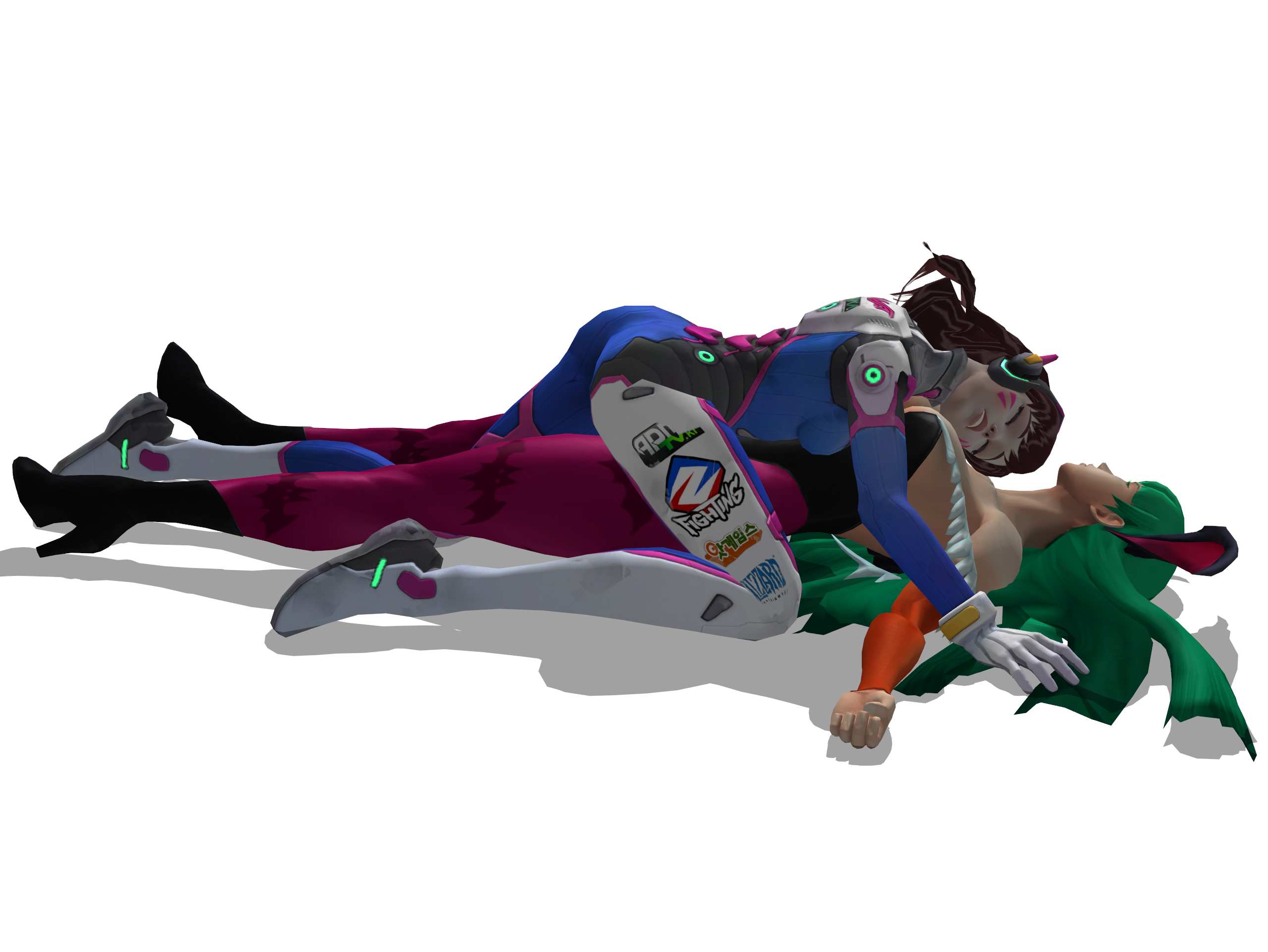 D.Va and Morrigan Bodypile 2