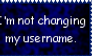 No Username Change Stamp