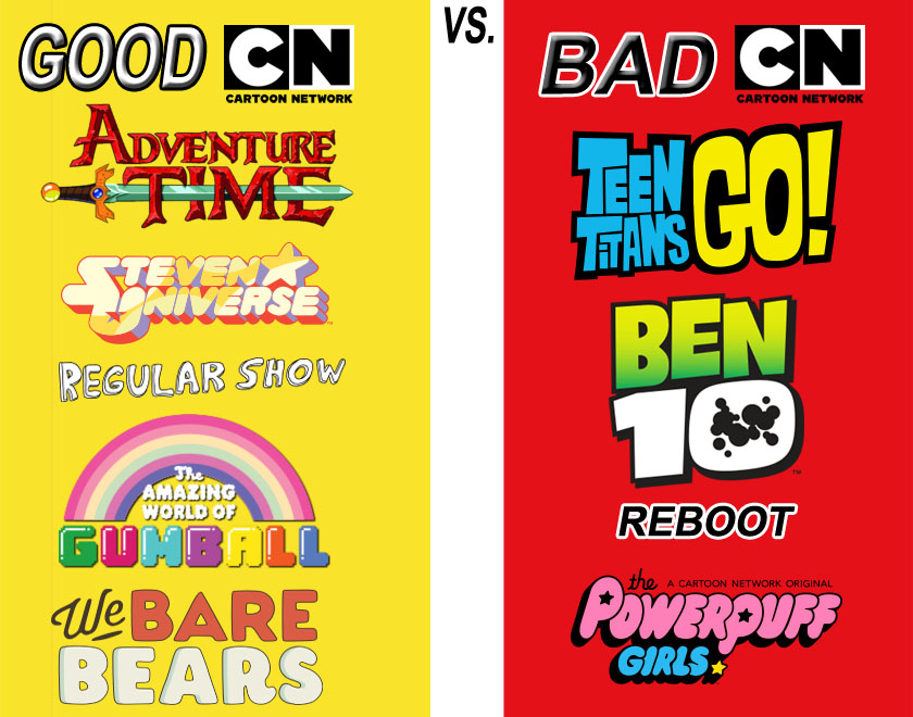 Good Cartoon Network vs. Bad Cartoon Network by Shevanda04 on DeviantArt