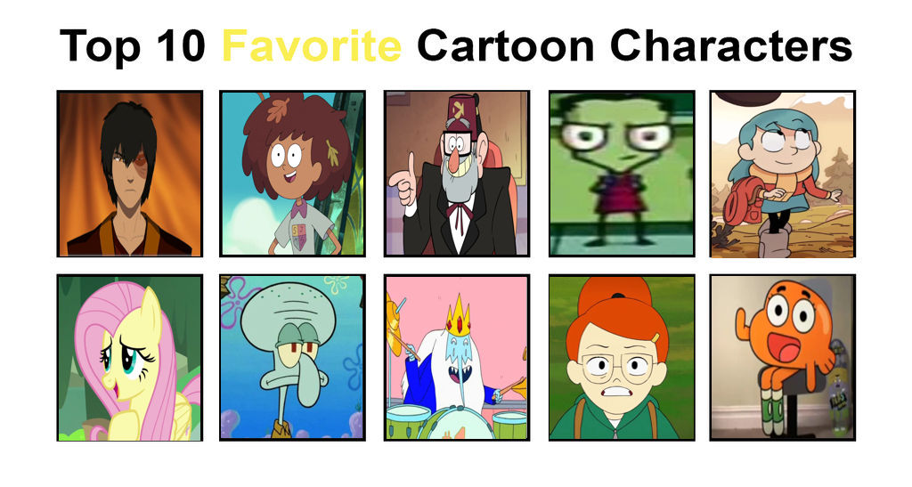 Top 10 Favourite Cartoon Network Characters by GeoNonnyJenny on DeviantArt