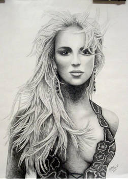 Britney Spears pencil drawing