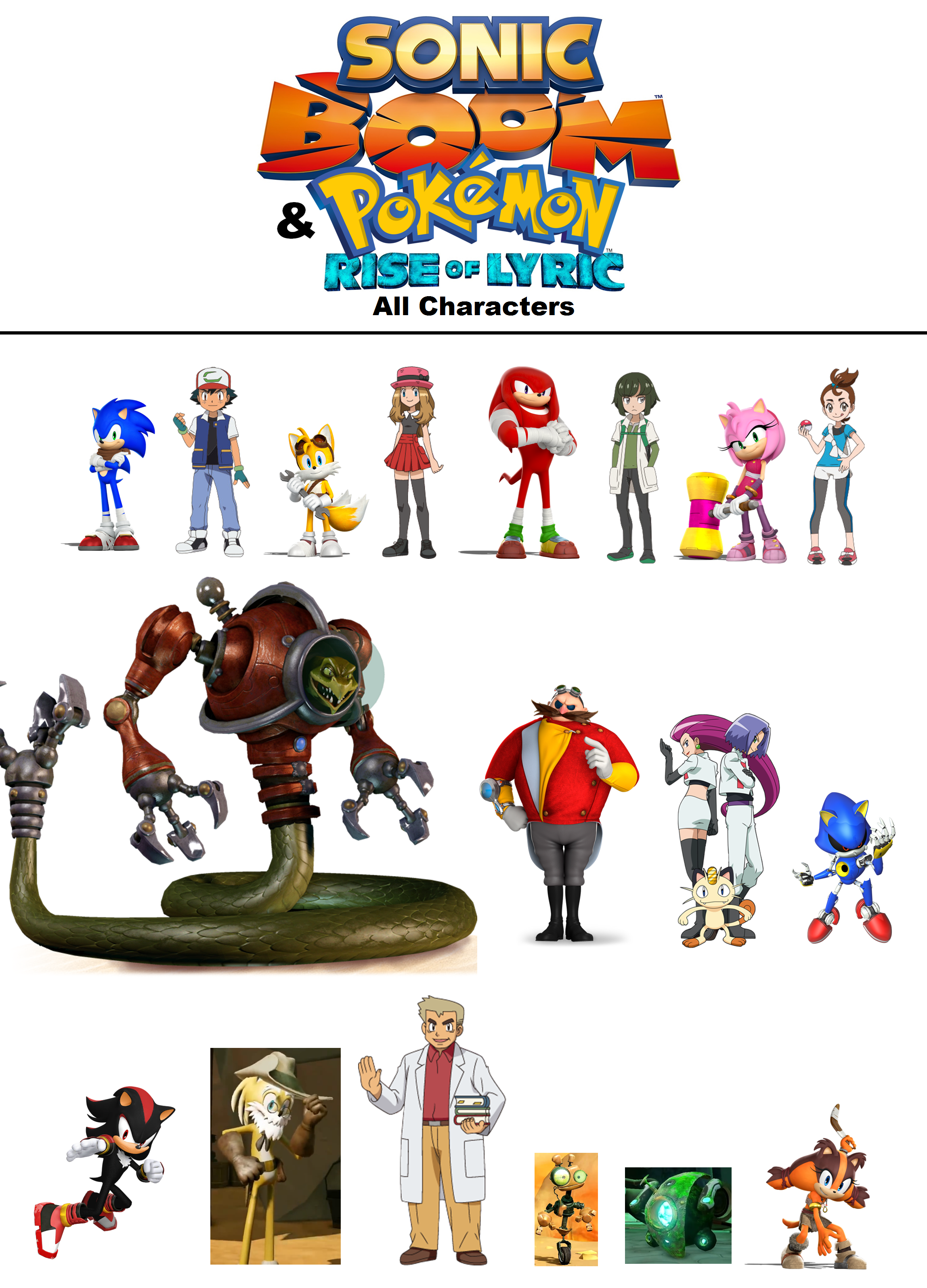 Sonic Boom And Pokemon Rise Of Lyric All Cast By Csillag Jozef On Deviantart