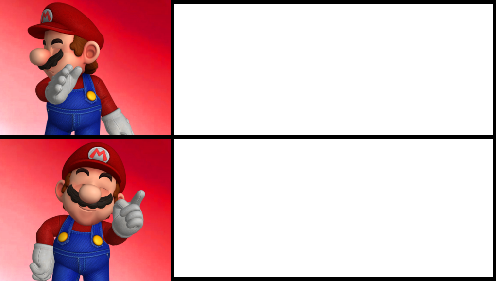 Drake Posting Mario (Rectangle Template) by EricoTheFandomWonder on ...