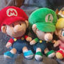 My Baby Mario, Luigi And Peach Plushies