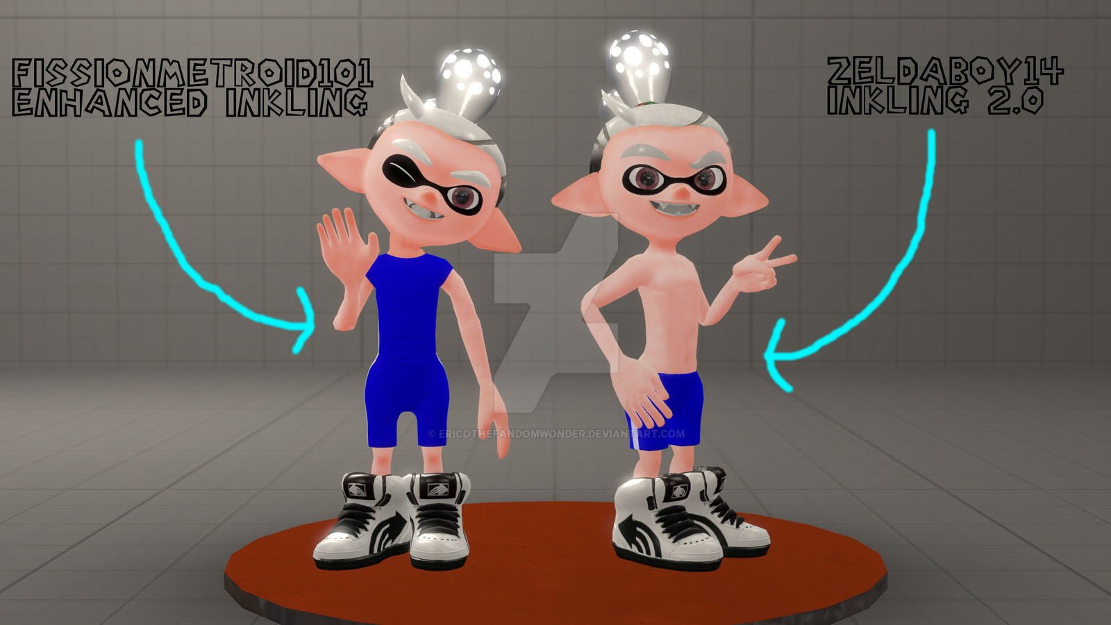 Minecraft Inkling Model Inkling Boy Models Comparison! by EricoTheFandomWonder on DeviantArt
