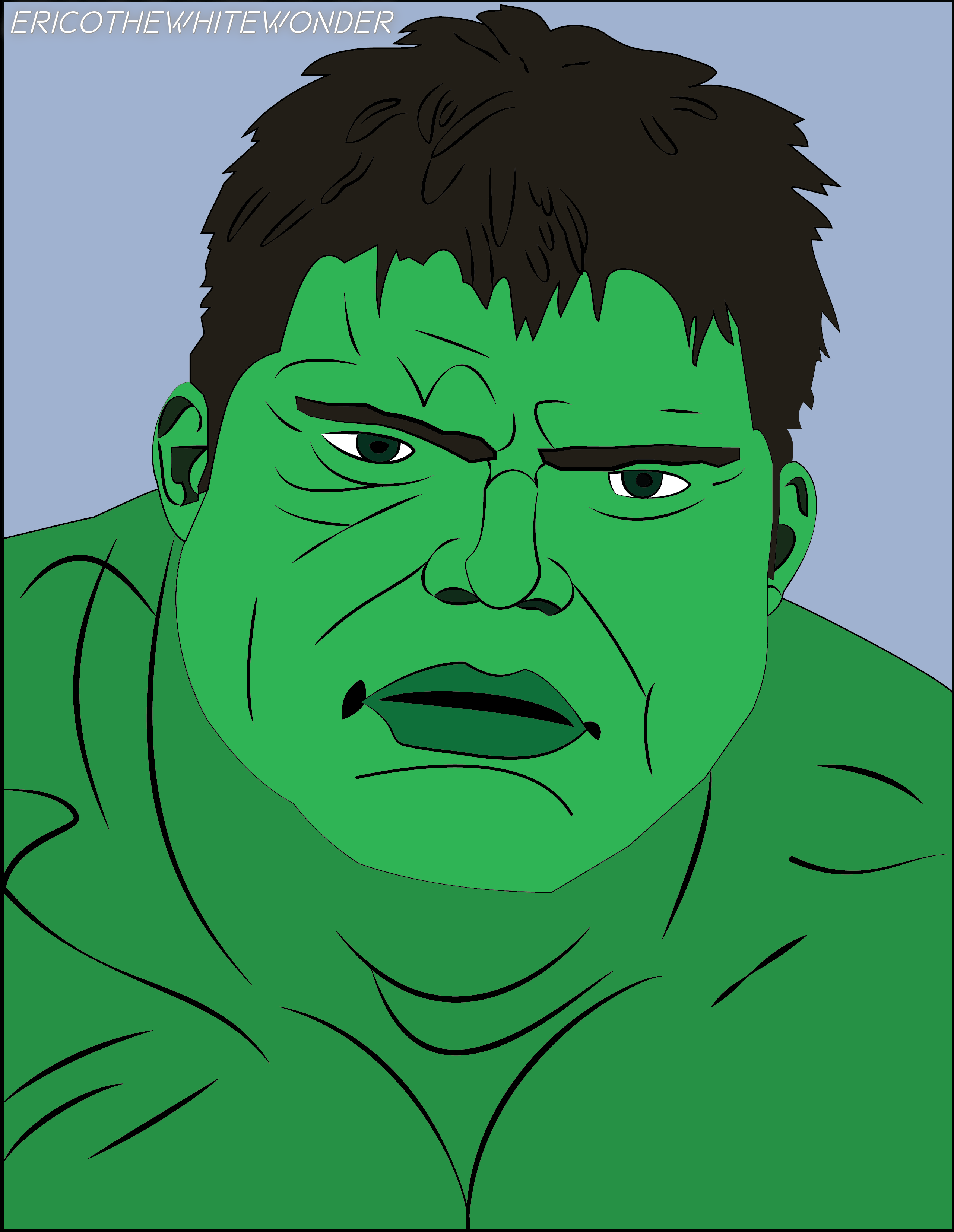 Hulk Vector Drawing Hulk Vector Portrait by EricoTheFandomWonder on DeviantArt