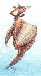 Aquatic armadillo grebe 2