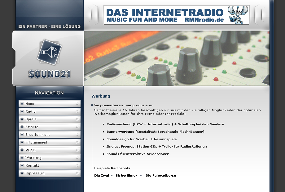 Website: Sound21.de