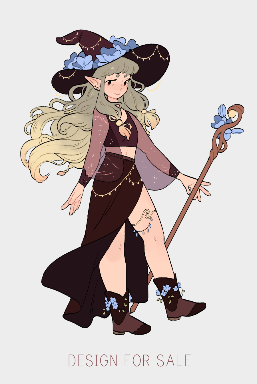 [ADOPTABLE] Burgundy Witch - closed!