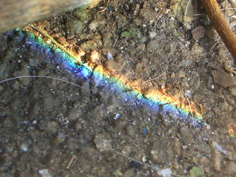 rainbow on concrete