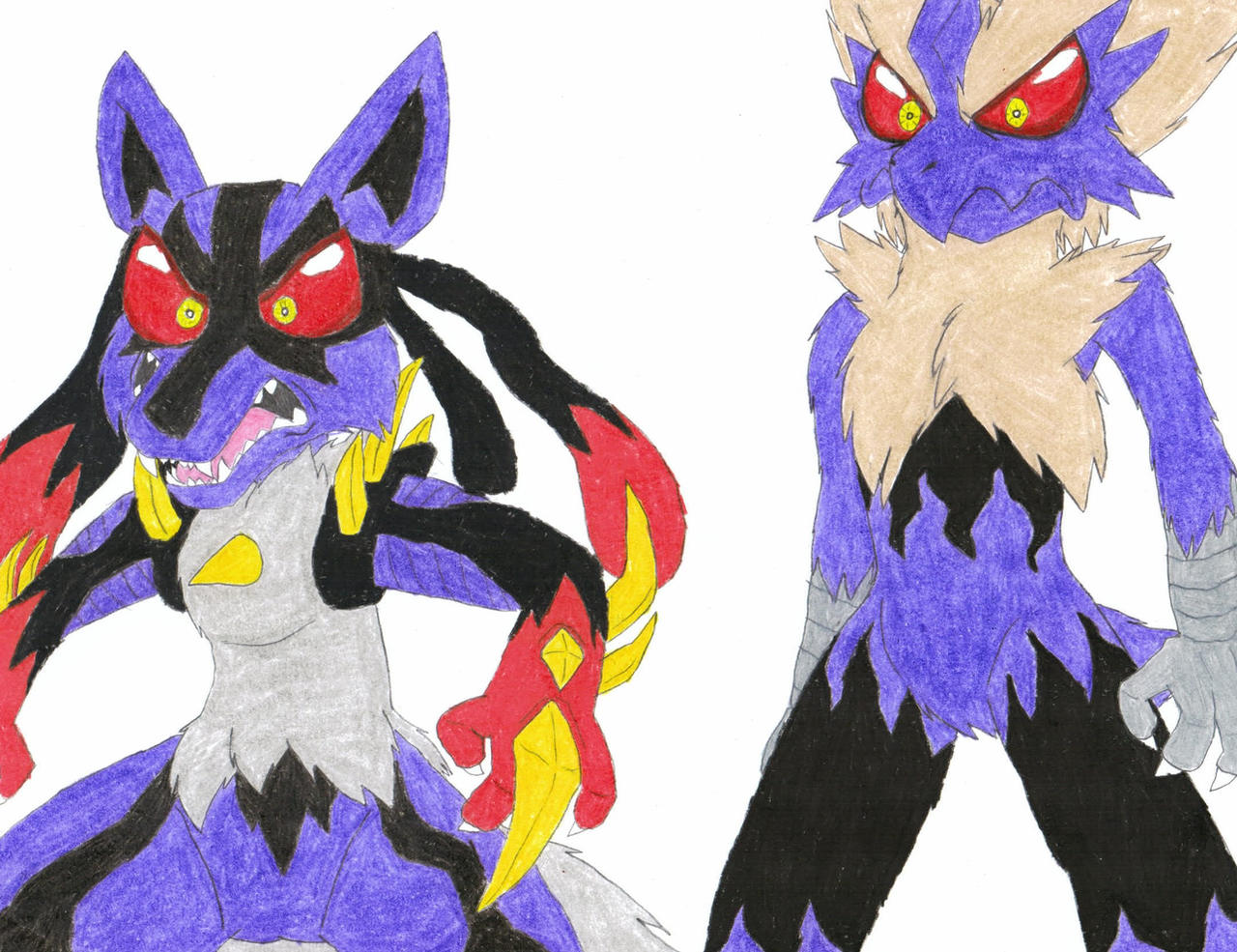 Revenants Deviantart Mega Lucario and Mega Blaziken as Shadow Revenants by ...