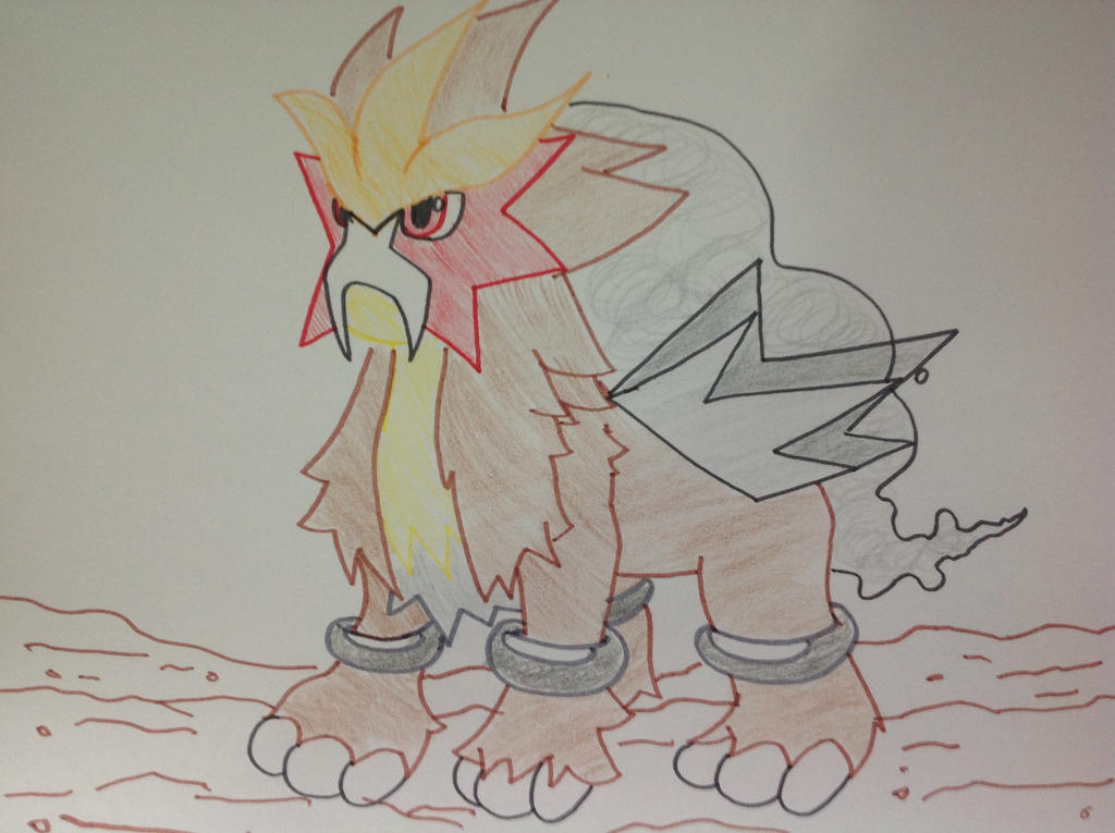 Entei (draw) by ShadeTomlinson on DeviantArt